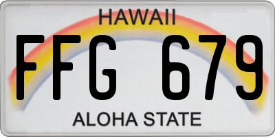 HI license plate FFG679