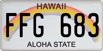 HI license plate FFG683