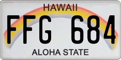 HI license plate FFG684