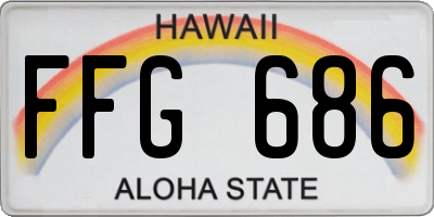 HI license plate FFG686