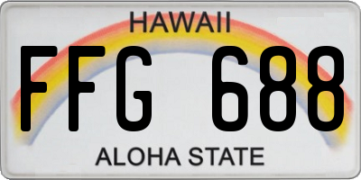 HI license plate FFG688