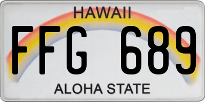 HI license plate FFG689