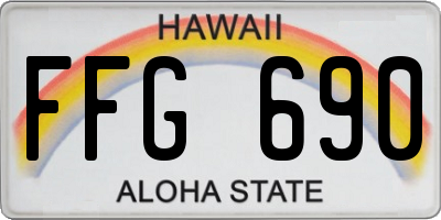 HI license plate FFG690