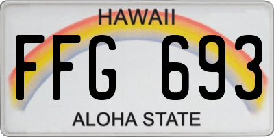 HI license plate FFG693