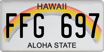 HI license plate FFG697