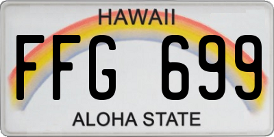 HI license plate FFG699