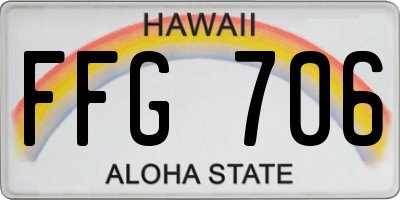 HI license plate FFG706