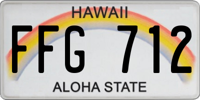 HI license plate FFG712