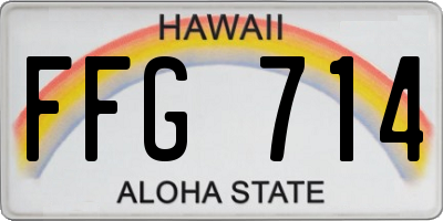 HI license plate FFG714