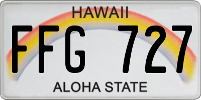HI license plate FFG727