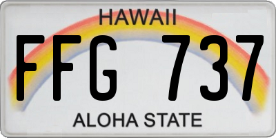 HI license plate FFG737