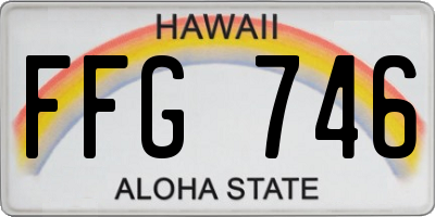 HI license plate FFG746