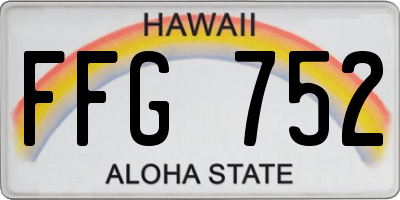 HI license plate FFG752