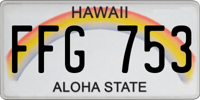 HI license plate FFG753