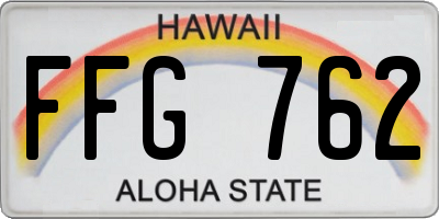 HI license plate FFG762