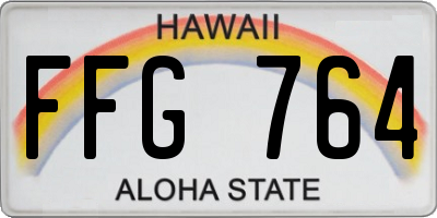 HI license plate FFG764