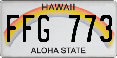 HI license plate FFG773