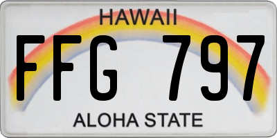 HI license plate FFG797