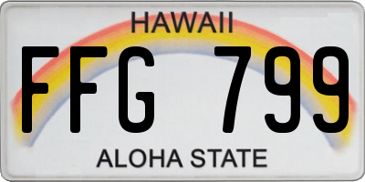 HI license plate FFG799