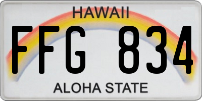 HI license plate FFG834