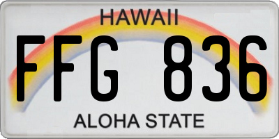 HI license plate FFG836