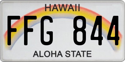 HI license plate FFG844