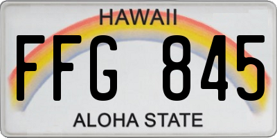 HI license plate FFG845