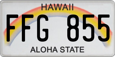 HI license plate FFG855