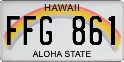 HI license plate FFG861