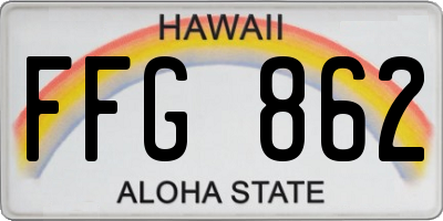 HI license plate FFG862