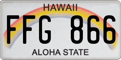 HI license plate FFG866