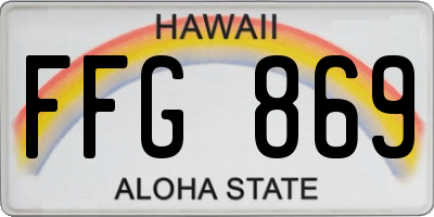 HI license plate FFG869