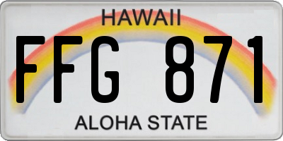 HI license plate FFG871