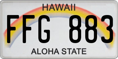 HI license plate FFG883