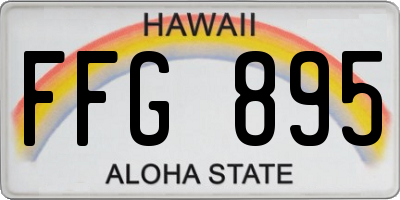 HI license plate FFG895