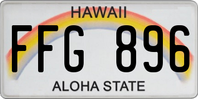 HI license plate FFG896