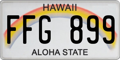 HI license plate FFG899