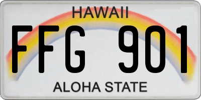 HI license plate FFG901