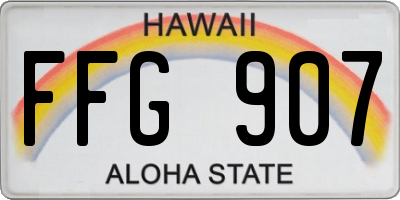 HI license plate FFG907