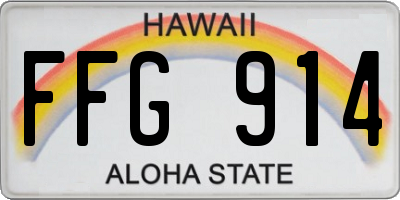 HI license plate FFG914
