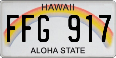 HI license plate FFG917