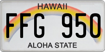 HI license plate FFG950
