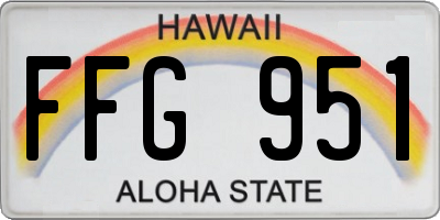 HI license plate FFG951