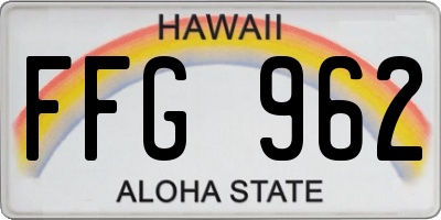 HI license plate FFG962