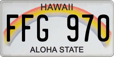 HI license plate FFG970