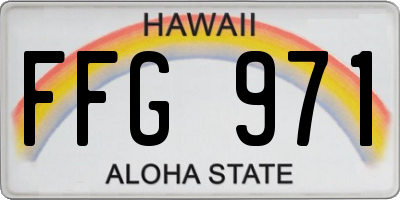 HI license plate FFG971