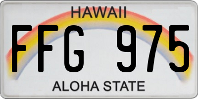 HI license plate FFG975