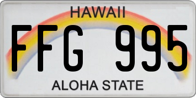 HI license plate FFG995