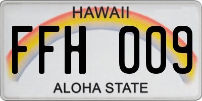 HI license plate FFH009