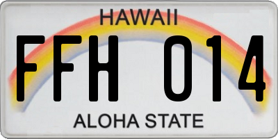 HI license plate FFH014